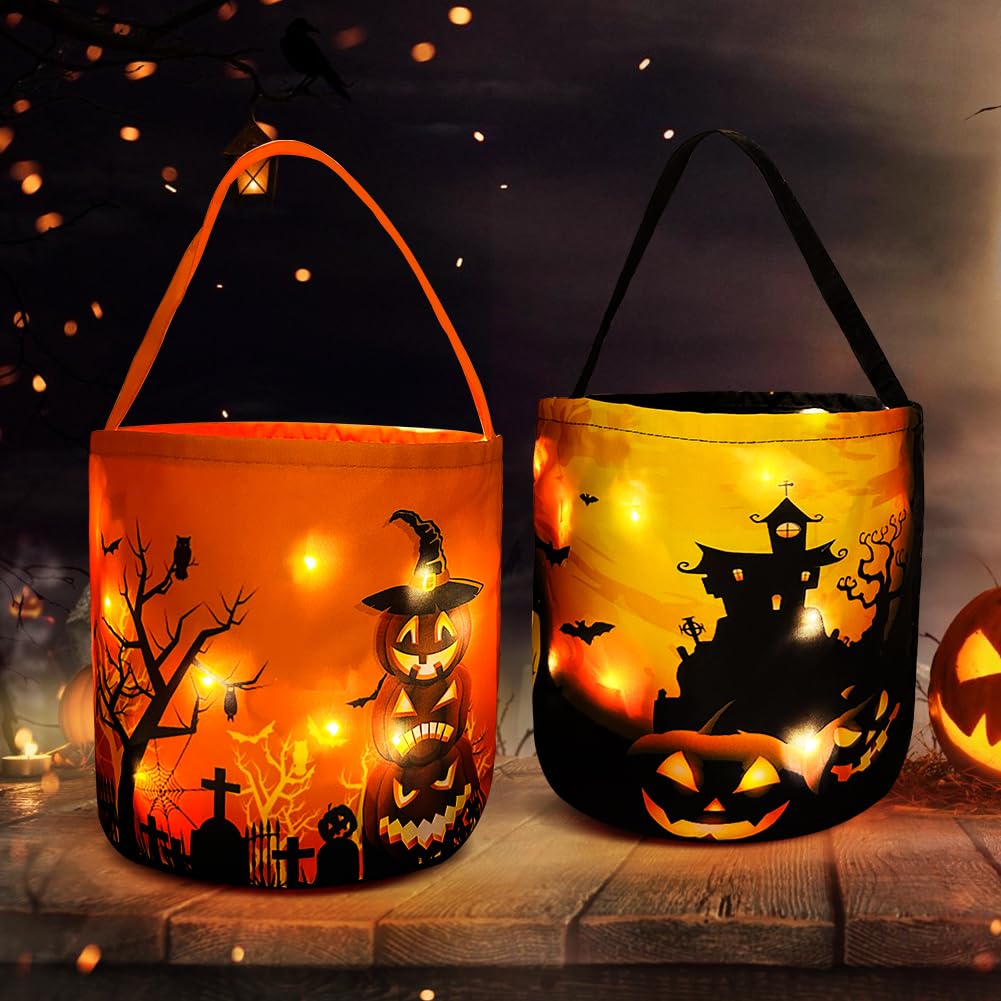 置物 Lilliput Lane Trick or Treat Amazon.com: Tarocynn 2 Pieces Halloween Candy Bucket with